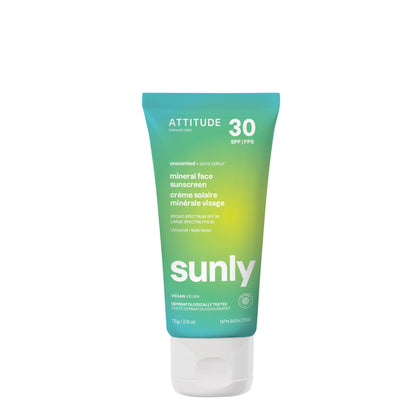 ATTITUDE front packaging showing SPF 30 and unscented benefits