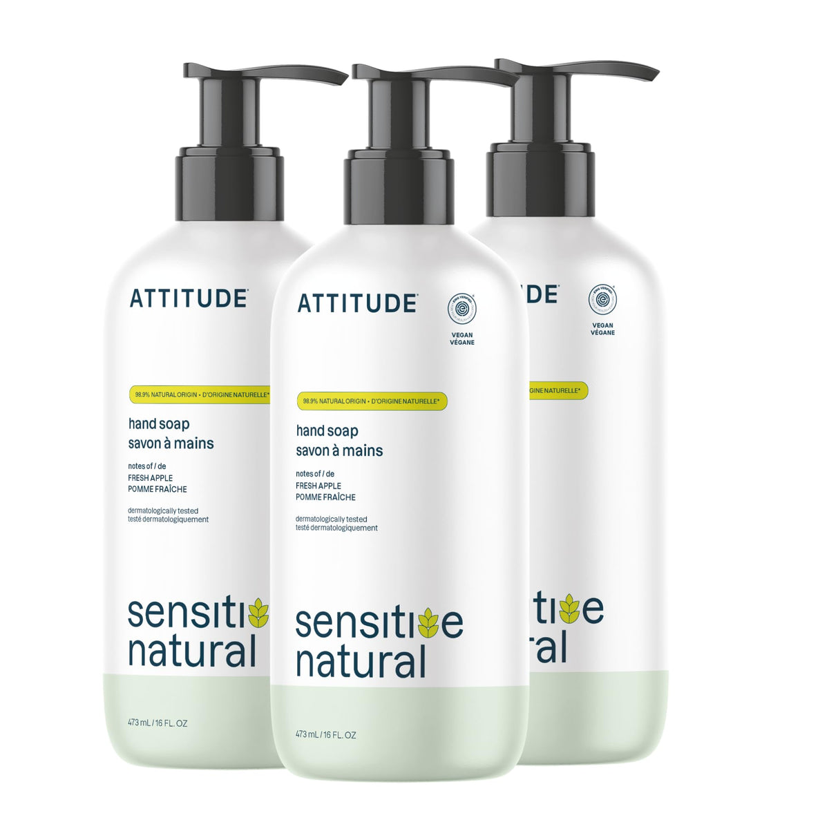 ATTITUDE front bottle view showing label and clean design for easy identification and benefit