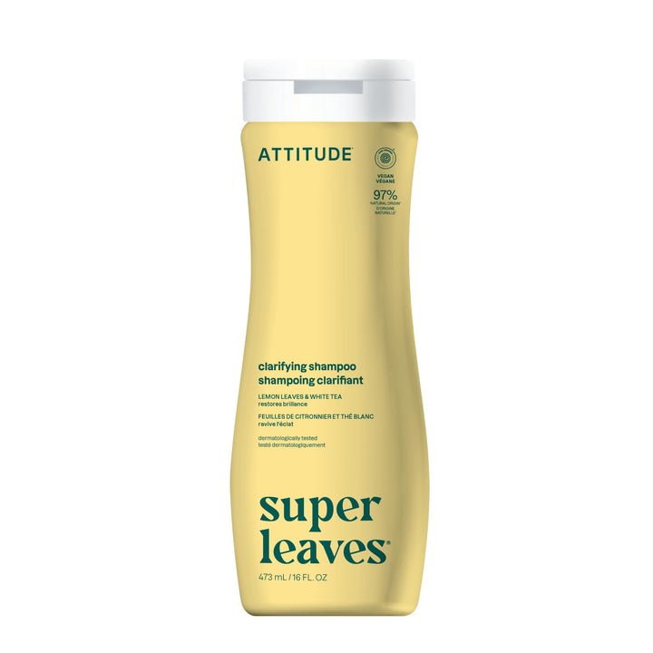 ATTITUDE front bottle view showing label and 16 fl oz size, highlights clean formula