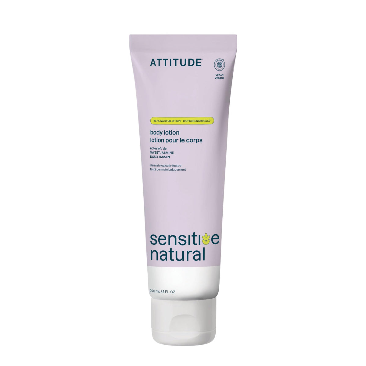 ATTITUDE front bottle view showing label and calming scent benefit