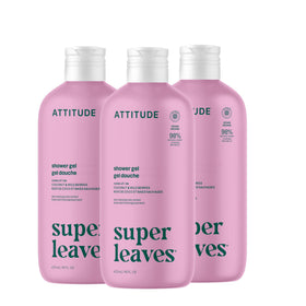 ATTITUDE front bottle view showing coconut and wild berries scent and clean formula