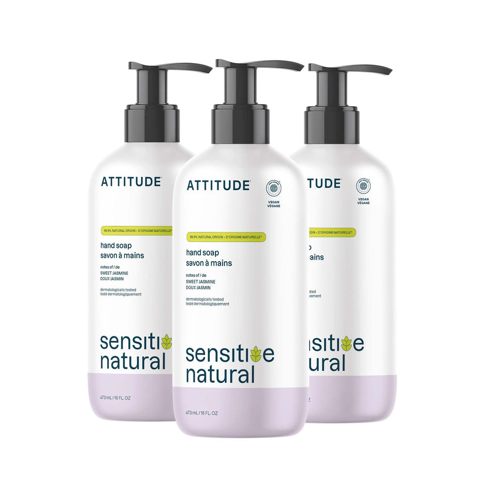 ATTITUDE front packaging showing label and scent, clear benefits visible