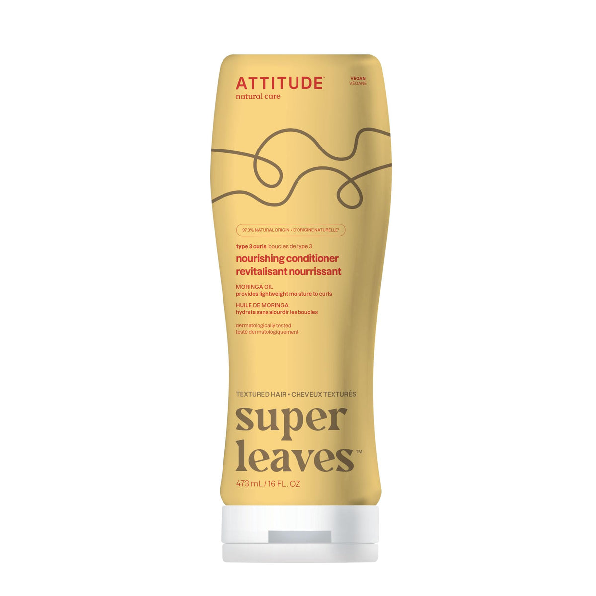 ATTITUDE front bottle view showing nourishing conditioner and size