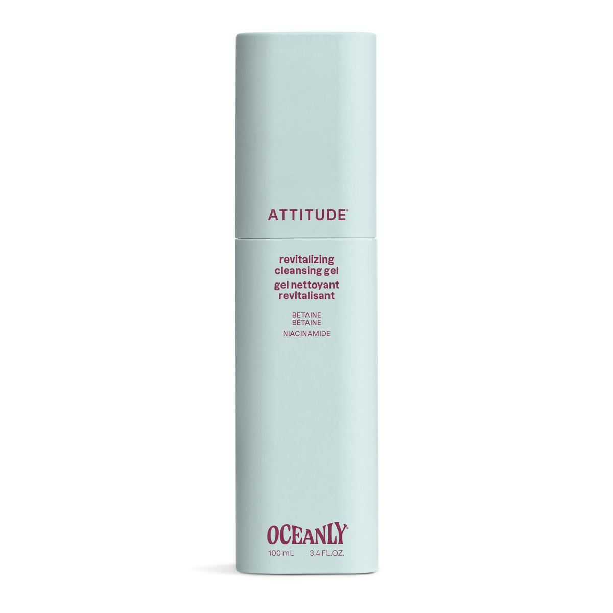 ATTITUDE front packaging showing bottle and label, clear clean benefits