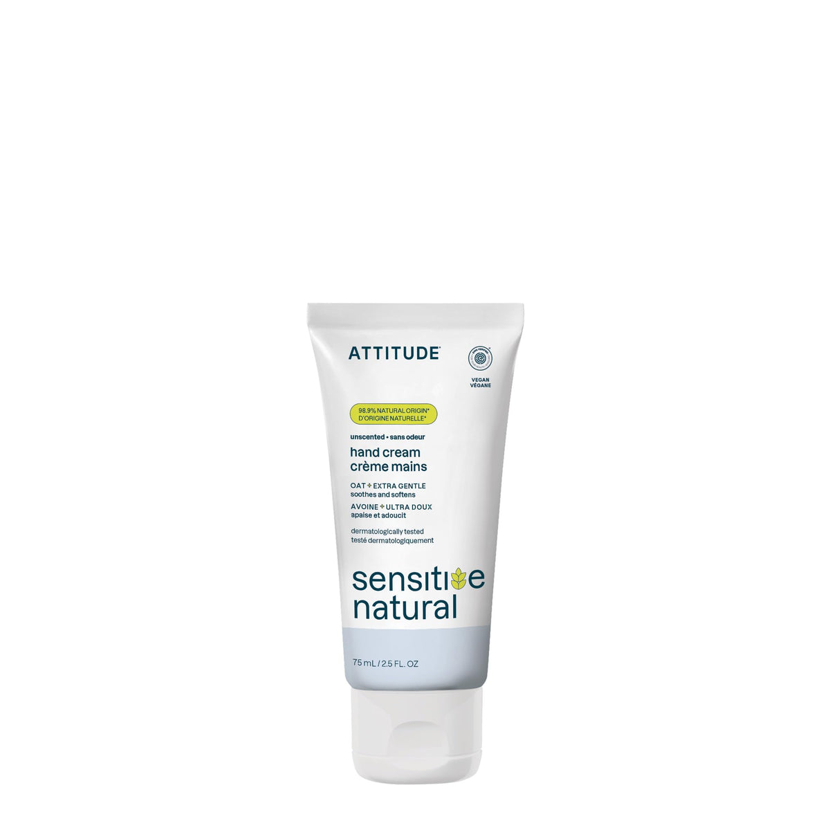 BIO SPECTRA ATTITUDE front packaging showing clean unscented mini hand cream