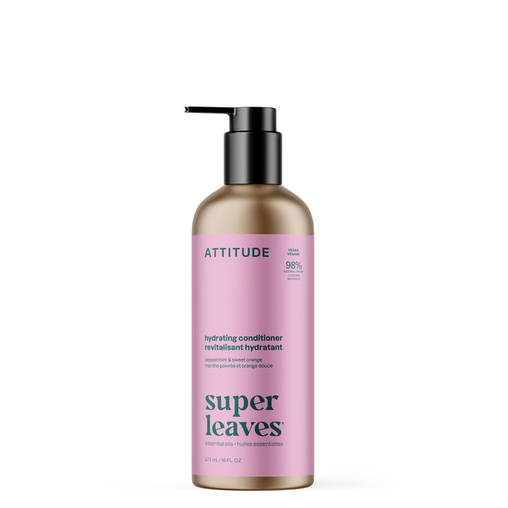 ATTITUDE front bottle showing label and refreshing peppermint citrus scent benefit