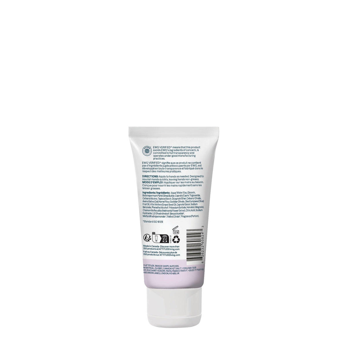BIO SPECTRA ATTITUDE ingredients and EWG VERIFIED label showing transparency benefit