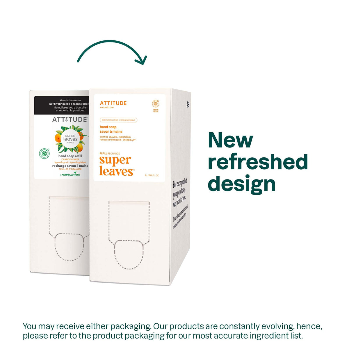 BIO SPECTRA ATTITUDE pouring refill demonstrating easy transfer and reduced waste