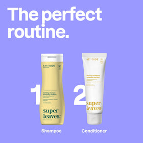 ATTITUDE lemon leaves extract close-up with leaves, highlighting oil-balancing benefit