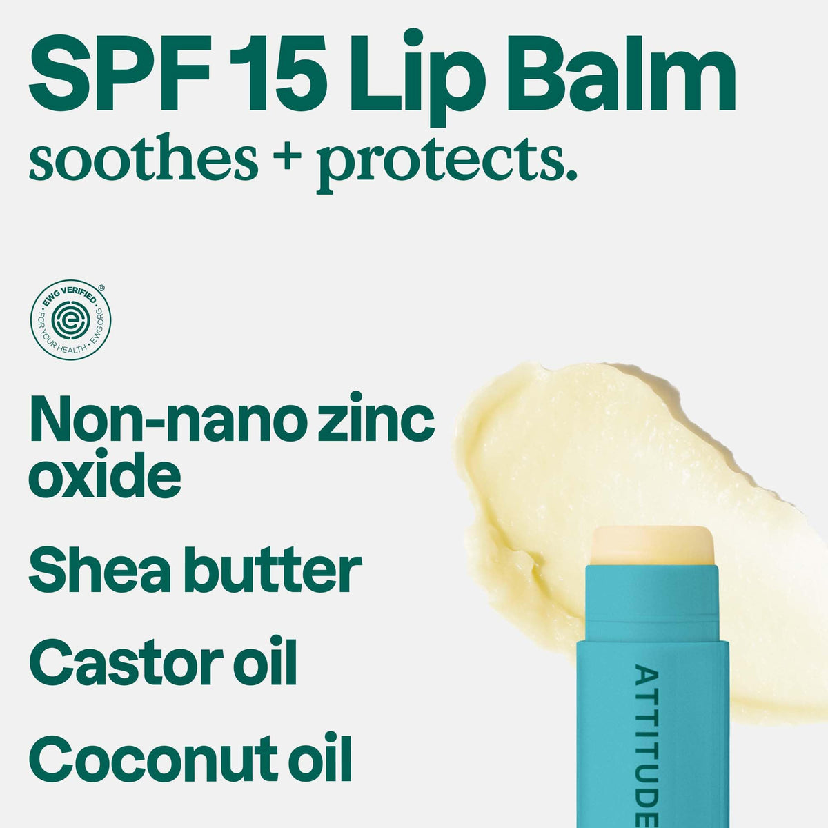 ATTITUDE lip balm aluminum tube detail highlighting reusable packaging benefit