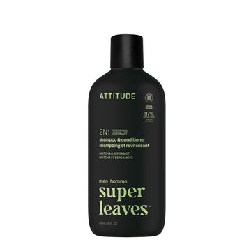 ATTITUDE front packaging showing 2-in-1 bottle and fortifying label benefits