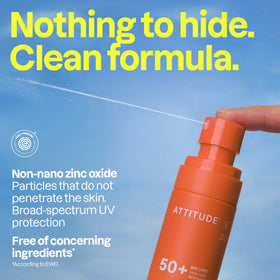 ATTITUDE applying sunscreen to face demonstrating easy absorption and even coverage