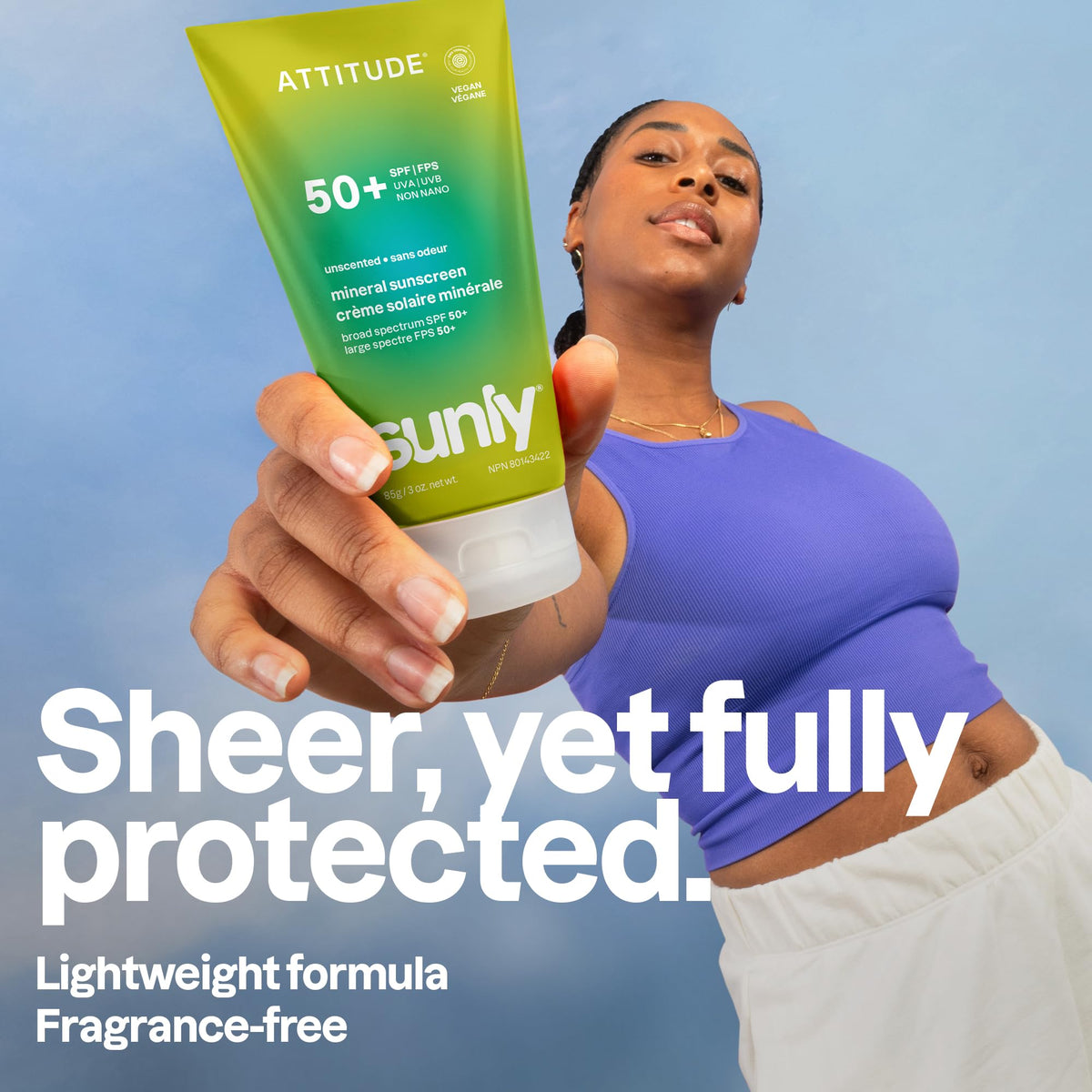 ATTITUDE 3 oz tube in a bag for on-the-go sun protection