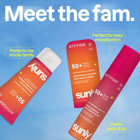 ATTITUDE sunscreen on arm during swimming showing 80-minute water resistance
