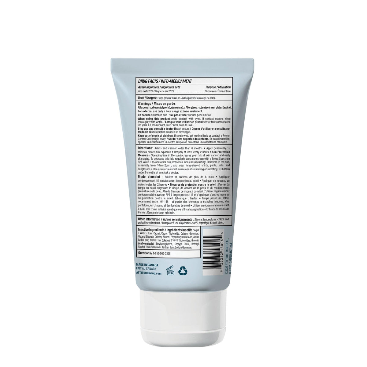 attitude oat extract visual emphasizing soothing benefit for sensitive skin