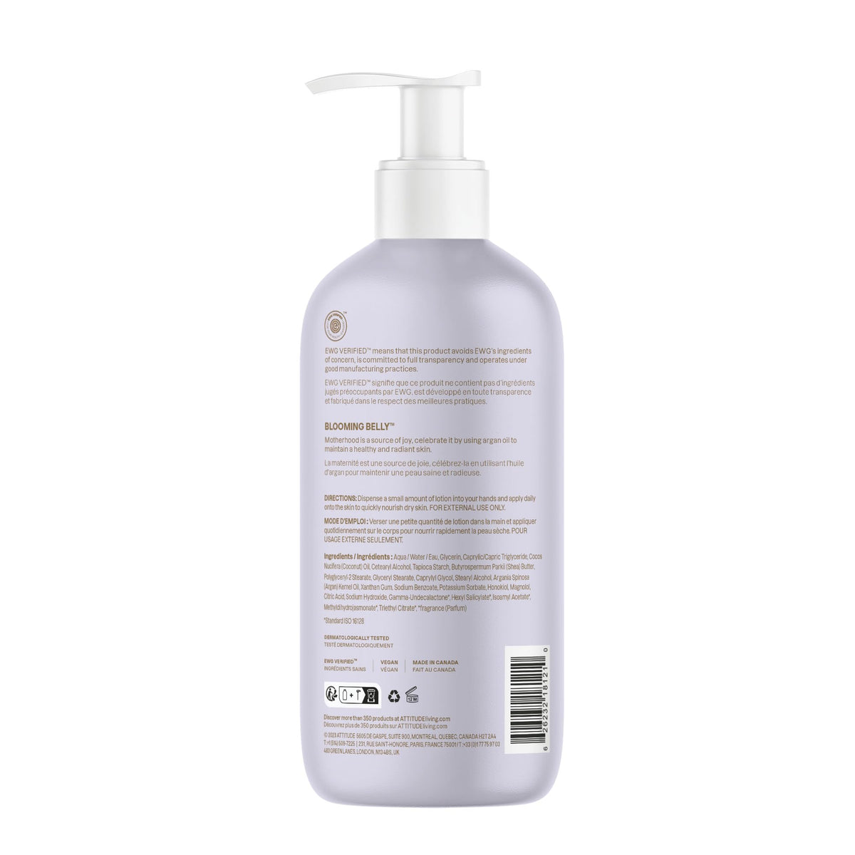 ATTITUDE recyclable HDPE bottle emphasizing sustainable packaging benefit