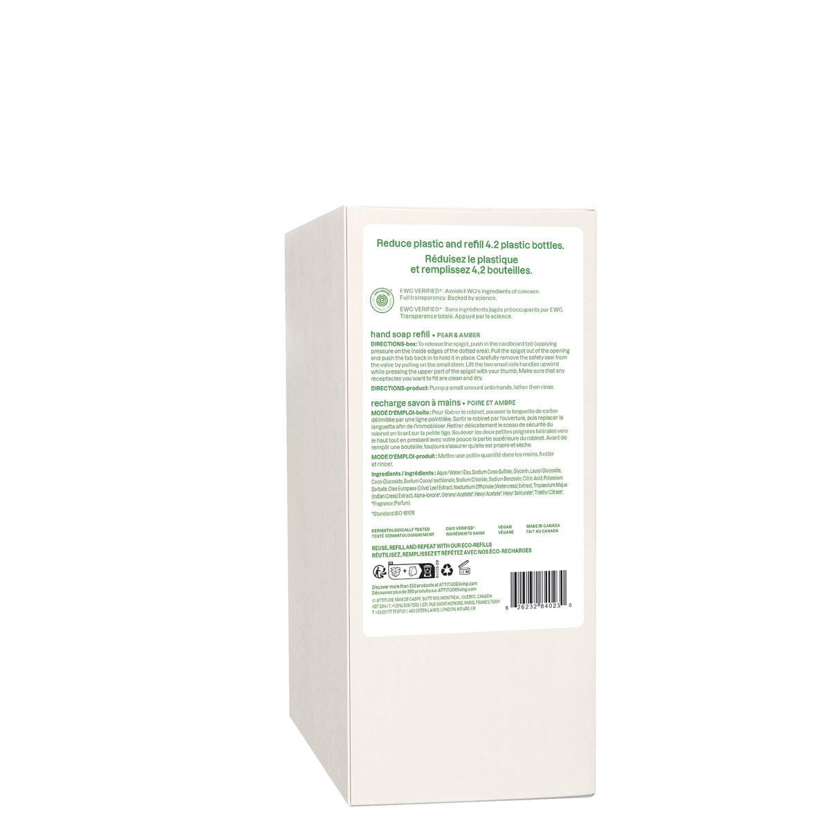 BIO SPECTRA ATTITUDE cap and pour spout detail for easy refilling