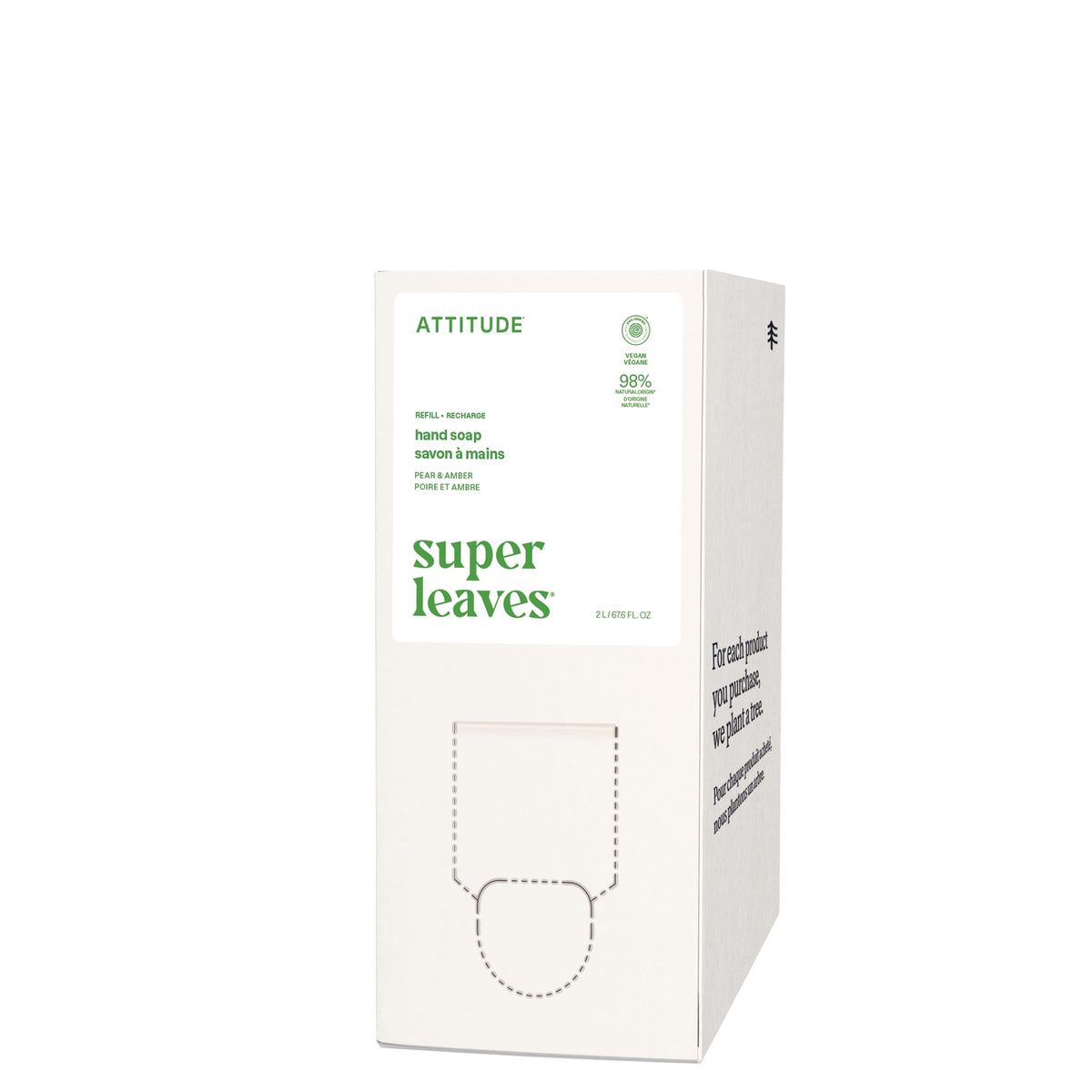BIO SPECTRA ATTITUDE front label showing pear and amber refill benefits