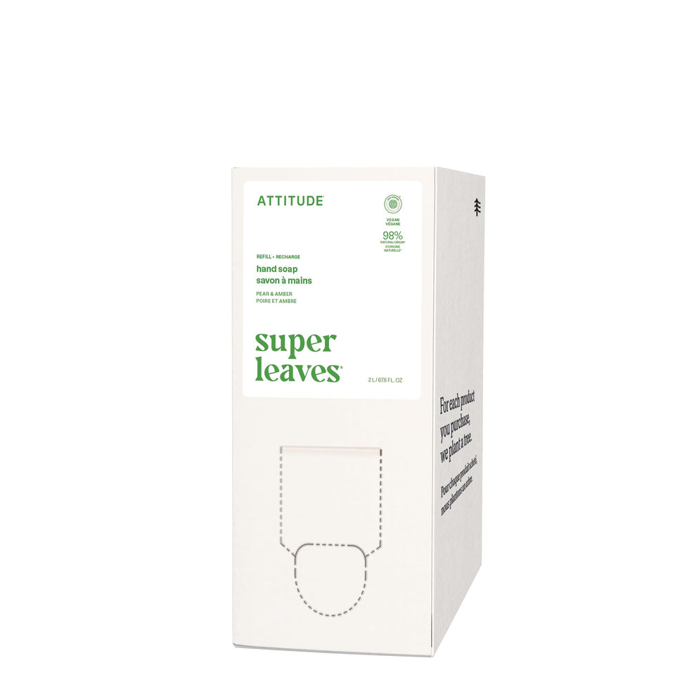 BIO SPECTRA ATTITUDE front label showing pear and amber refill benefits