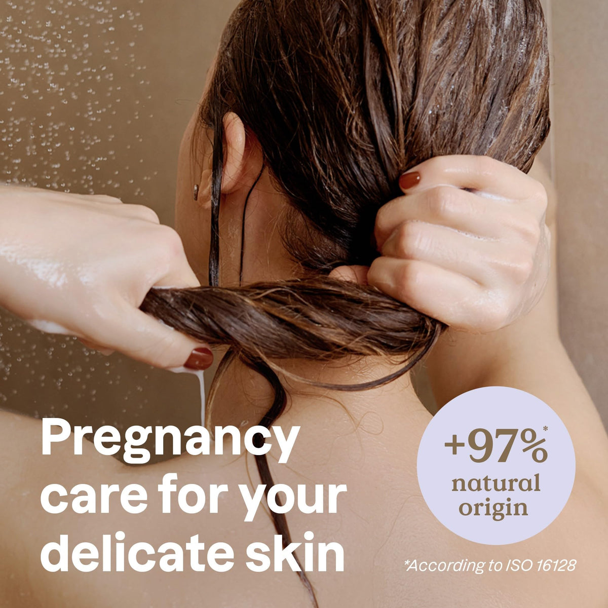 ATTITUDE pregnancy conditioner close-up label text highlighting vegan and dermatologist-tested benefits
