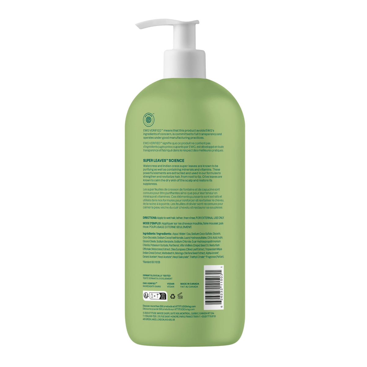BIO SPECTRA ATTITUDE shampoo paired with conditioner illustrating routine benefits