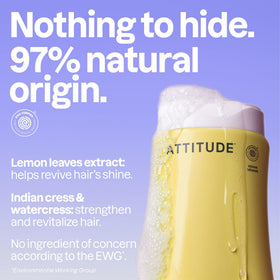ATTITUDE pump dispensing foam into hand, demonstrating gentle lather and easy use