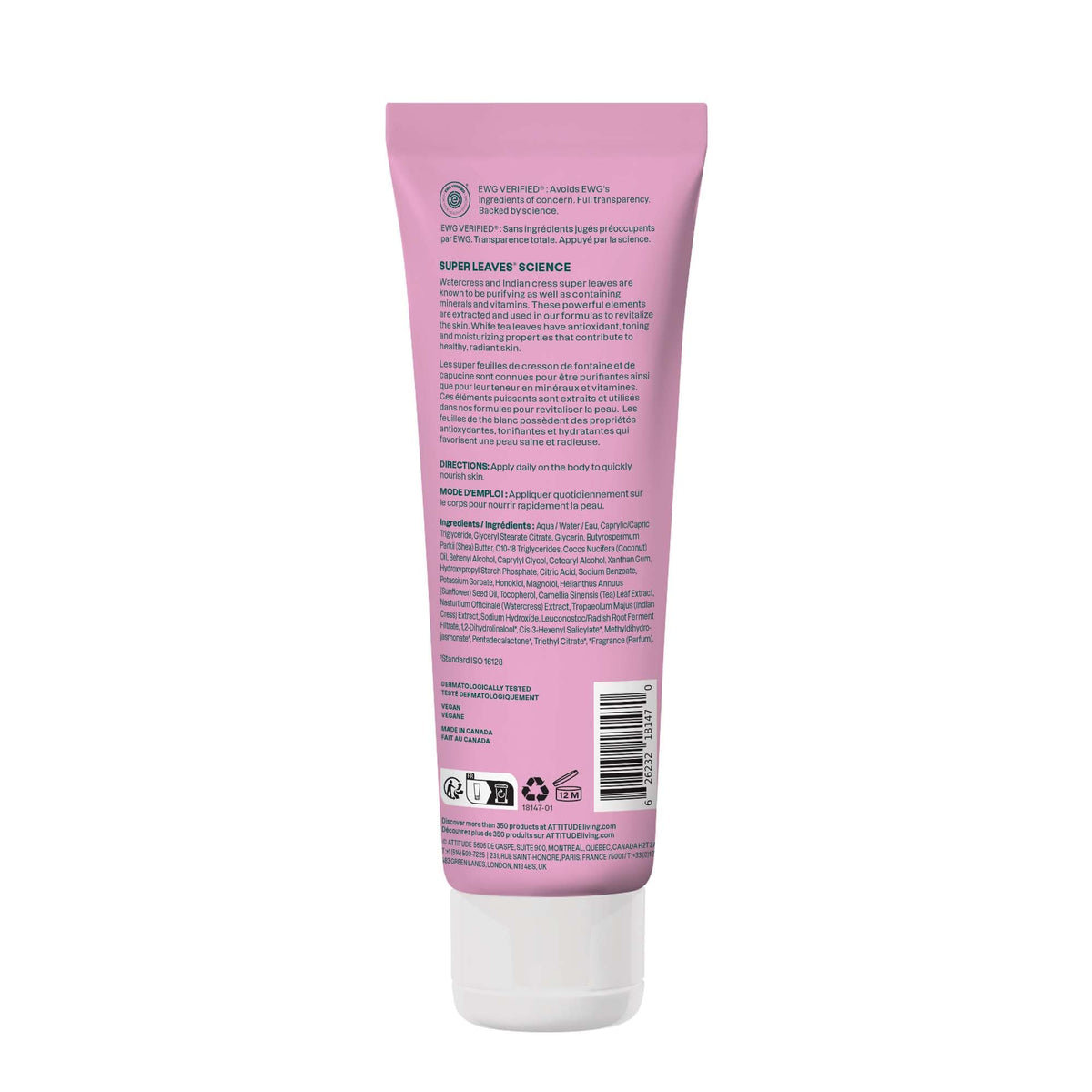 ATTITUDE recyclable HDPE bottle detail highlighting eco packaging benefit