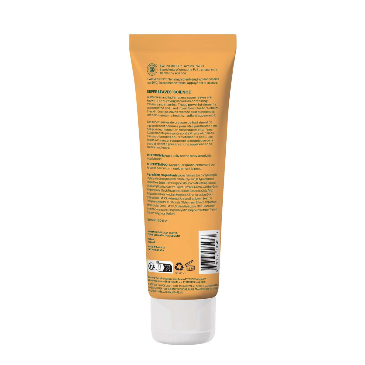 ATTITUDE recyclable HDPE label close-up emphasizing responsible packaging