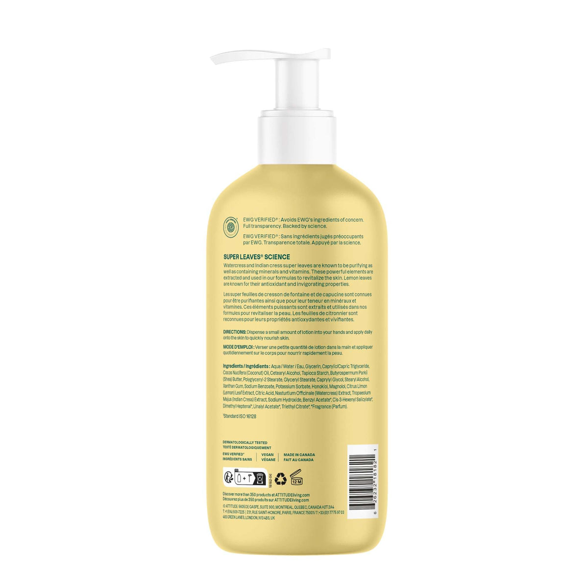 ATTITUDE recyclable HDPE symbol on bottle emphasizing eco packaging