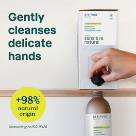 ATTITUDE aluminum refill bottle detail highlighting reusable design benefits