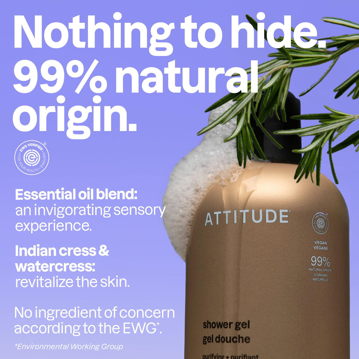 ATTITUDE ingredient label close-up showing EWG Verified and ingredient transparency benefit