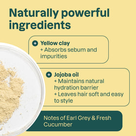 ATTITUDE shampoo bar in hand producing lather to clarify scalp and remove build-up