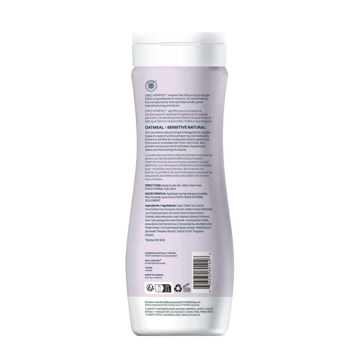 BIO SPECTRA ATTITUDE bottle styled on bathroom shelf for calm, clean routine
