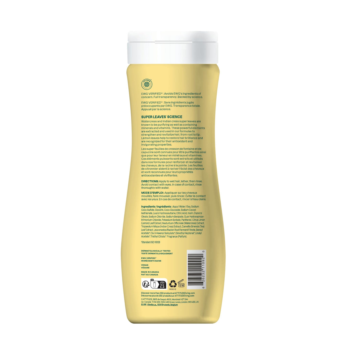 ATTITUDE bottle in shower with steam, lifestyle scene conveying refreshing ritual