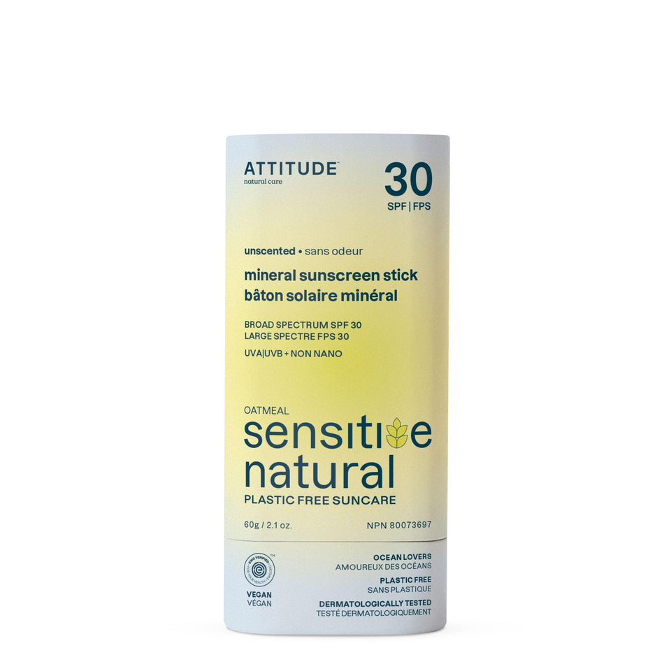 ATTITUDE stick front packaging showing compact, travel-friendly protection