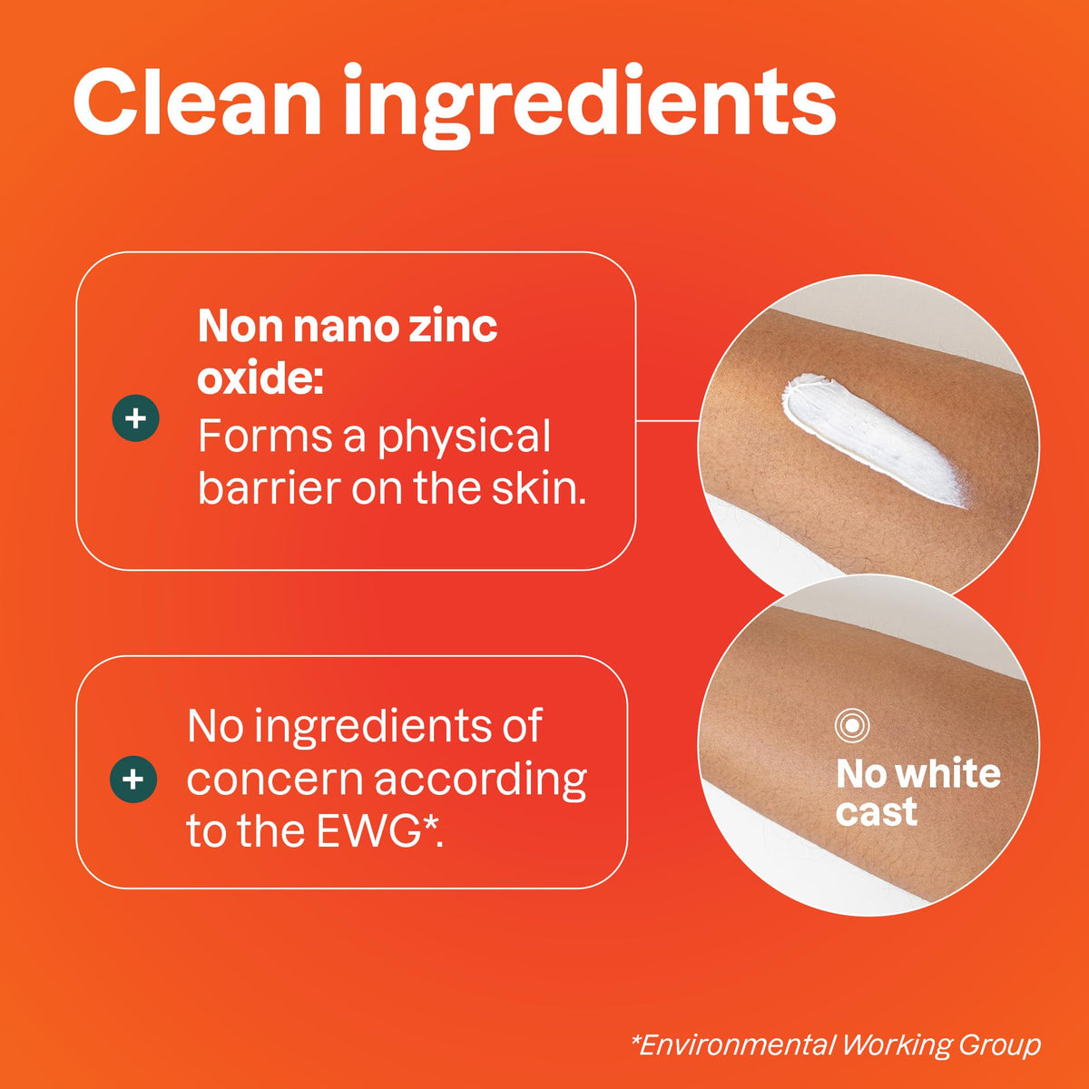 ATTITUDE Sunly applied on arm demonstrating smooth coverage and no white cast