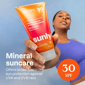 ATTITUDE Sunly cream texture closeup highlighting quick‑absorbing, non‑greasy feel