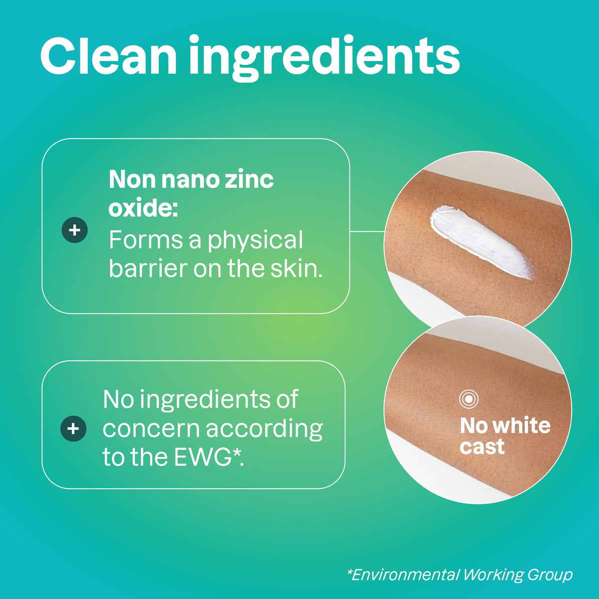 ATTITUDE sunscreen applied on hand illustrating easy spreadability