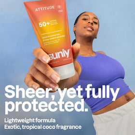 ATTITUDE 3 oz tube next to sunglasses showing travel-friendly size