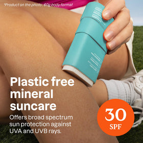 ATTITUDE sunscreen stick texture close-up showing smooth zinc oxide finish for even coverage