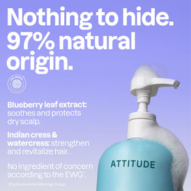 ATTITUDE texture of shampoo lather demonstrating gentle, non-stripping foam
