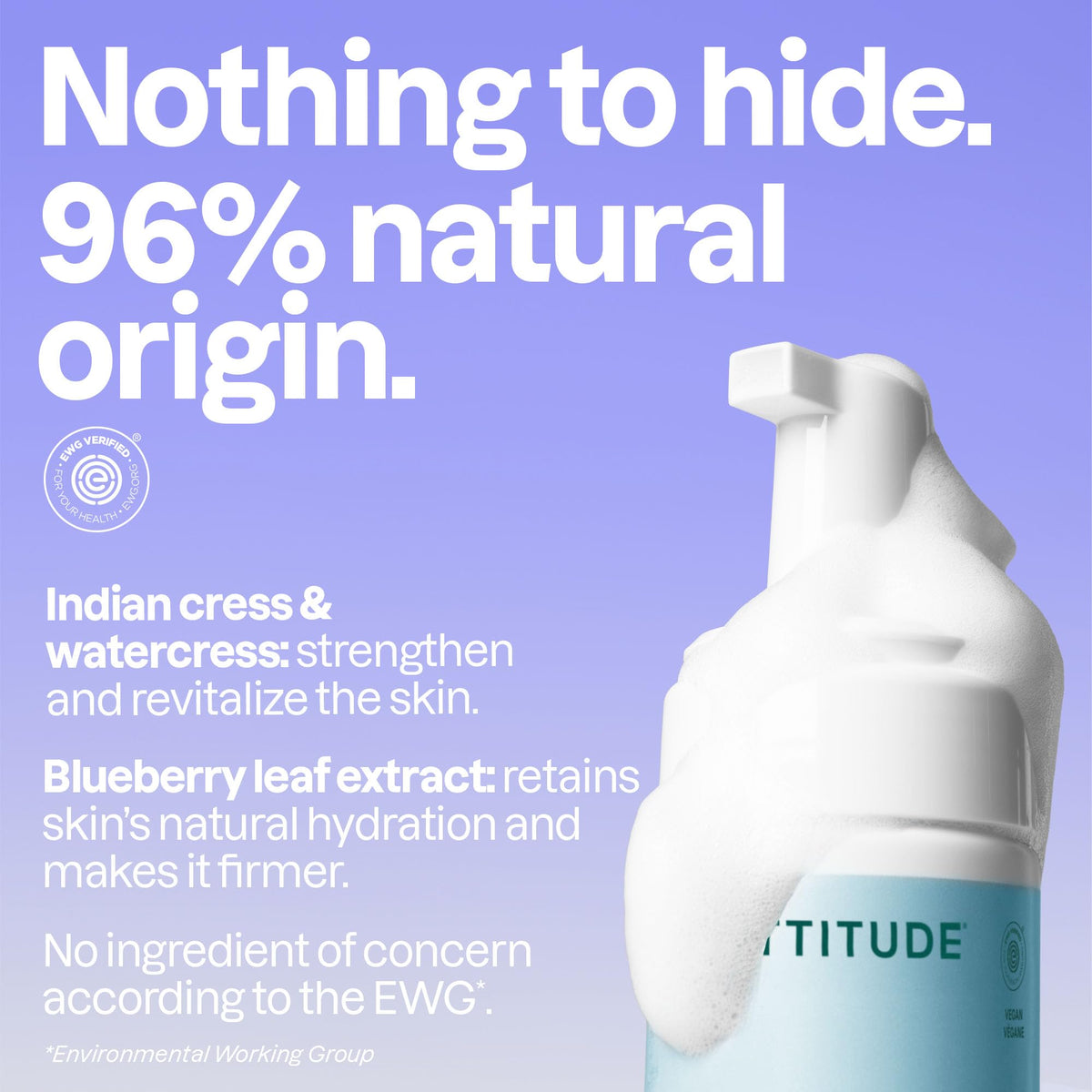 ATTITUDE close-up of lather texture highlighting mild formula