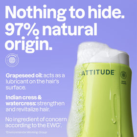 BIO SPECTRA ATTITUDE creamy lather close-up demonstrating gentle cleansing