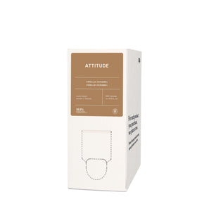 ATTITUDE front label showing vanilla caramel scent and EWG Verified benefits
