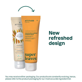 ATTITUDE conditioner texture on hand demonstrating lightweight slip for easy detangling