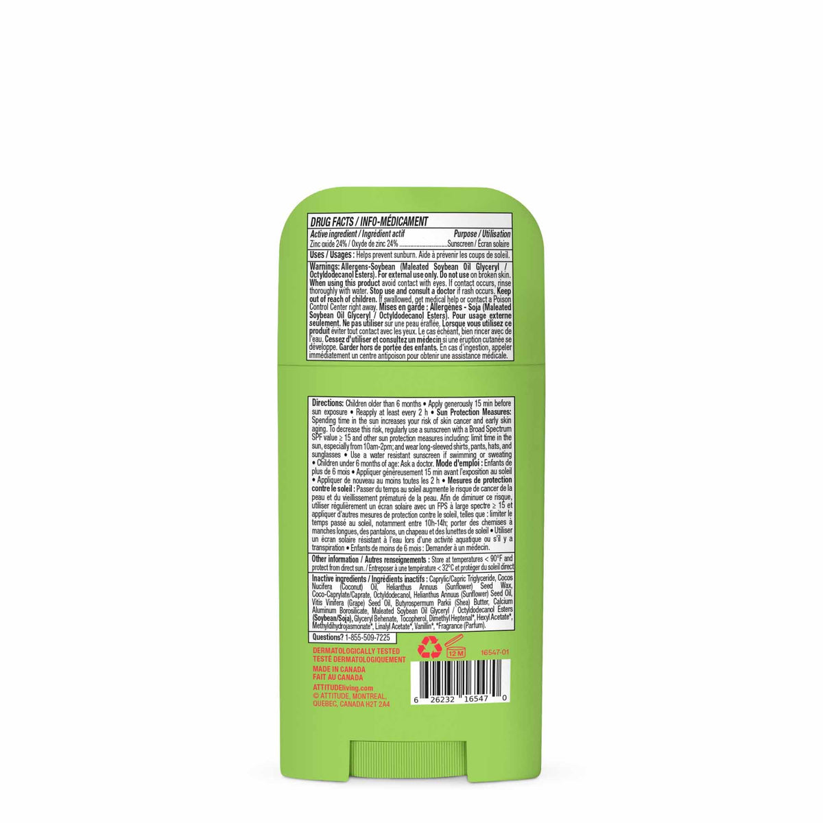 ATTITUDE watermelon and coconut ingredients representing gentle scent appeal