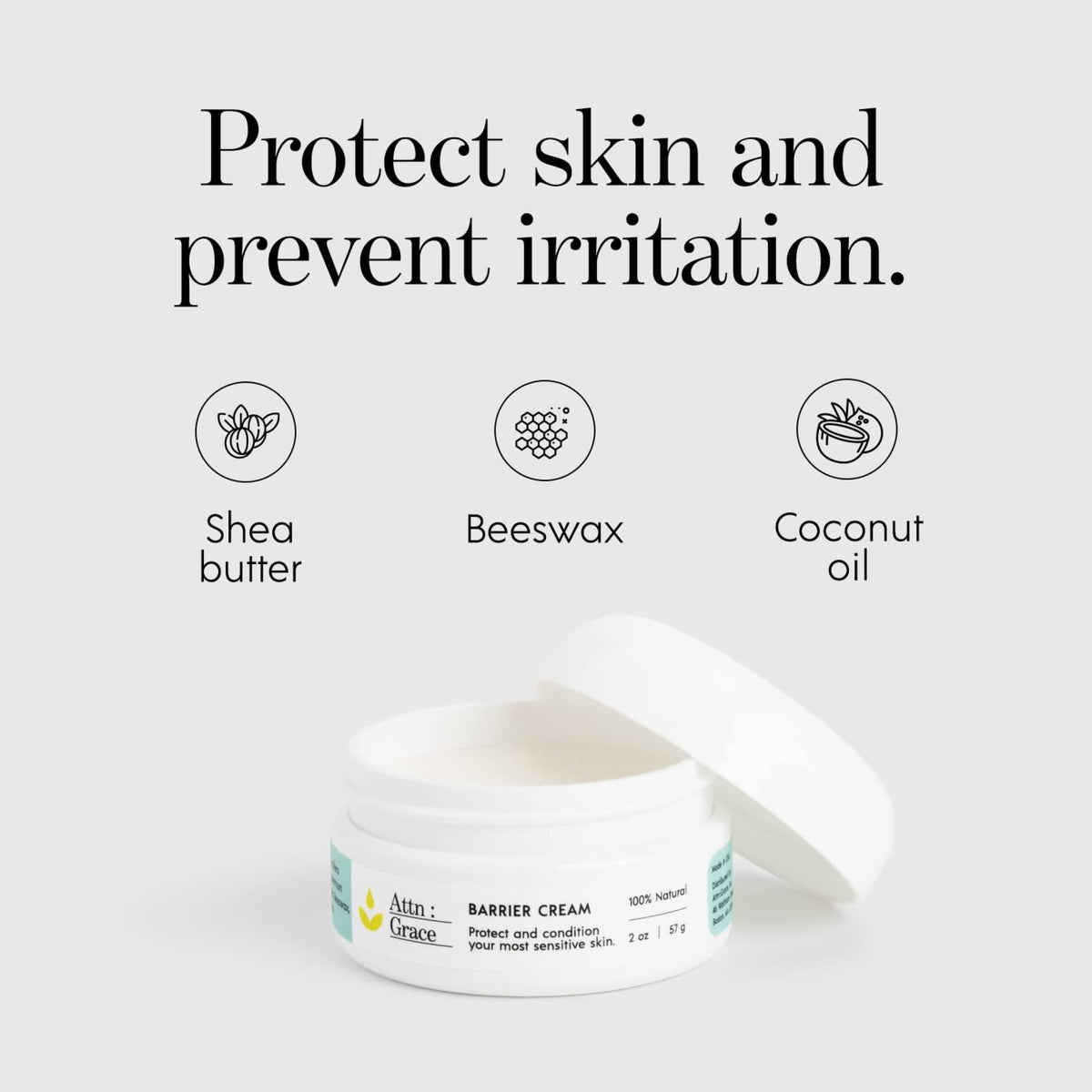 ATTN : GRACE being applied to hand demonstrating protective barrier and soothing relief