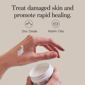 ATTN : GRACE label detail highlighting ingredients list and skin-safe formulation benefit