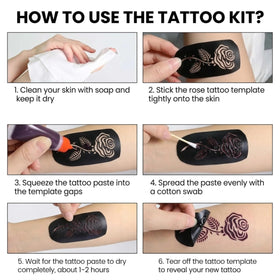 AUBOEAY tattoo application in use demonstrating simple, pain-free benefit