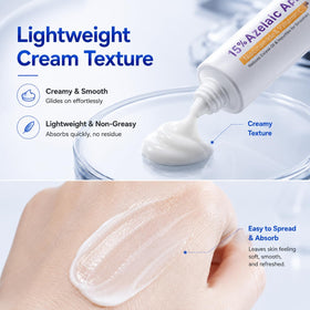 Aufdzceh application on cheek demonstrating smoothing effect